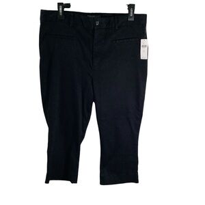 Anthropologie Black Noir Capri Pant